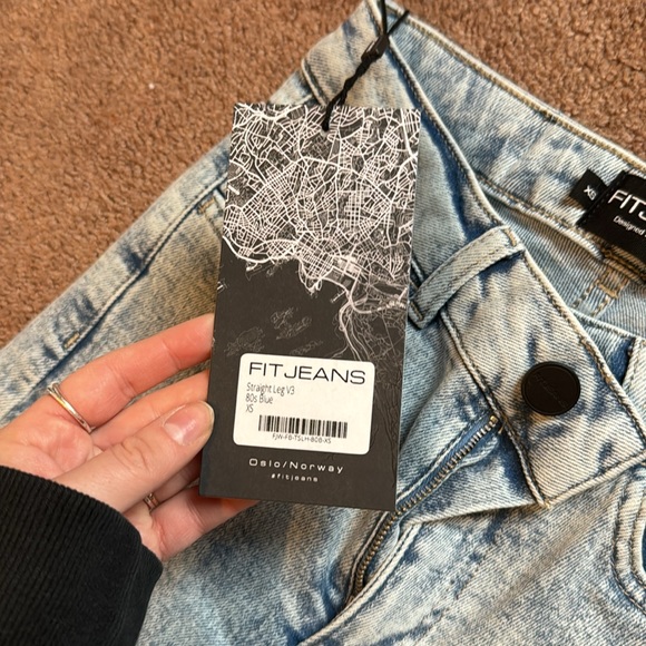 NWT Fit Jeans - straight leg 80s blue - Picture 3 of 3